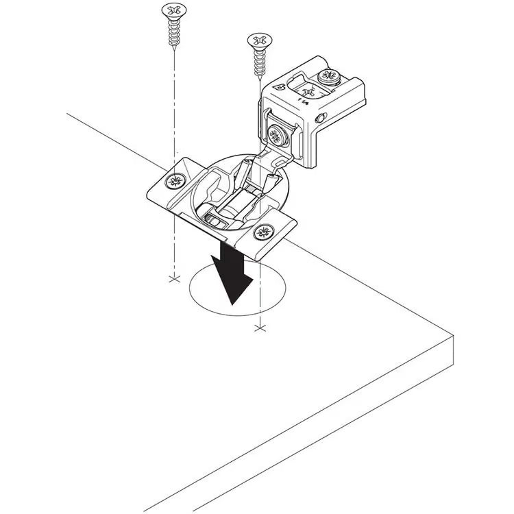 1-1/4'' Overlay, SCREW-ON, Compact, 39C 110°, Soft-Closing