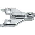 Wurth CLIP Off-Center-Mount Face Frame Mounting Plate, Nickel-Plated, Screw-On, 3mm
