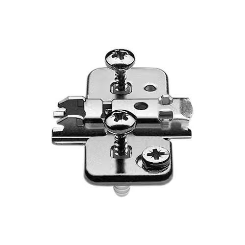 0mm - Clip Cam Adjustable Wing Mounting Plate, Nickel-Plated, with Pre-Mounted Expando Screws