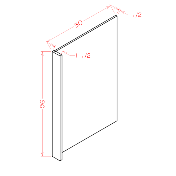 GS Refrigerator Panel - 1 1/2'' Thick x 30''W x 96''L