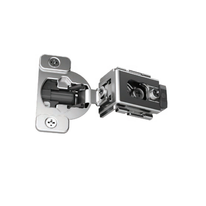 1-1/4” OL ,Soft Close 6 Way 3 Cam Adjustable 2-Pc Face Frame Clip on hinge W/Dowel