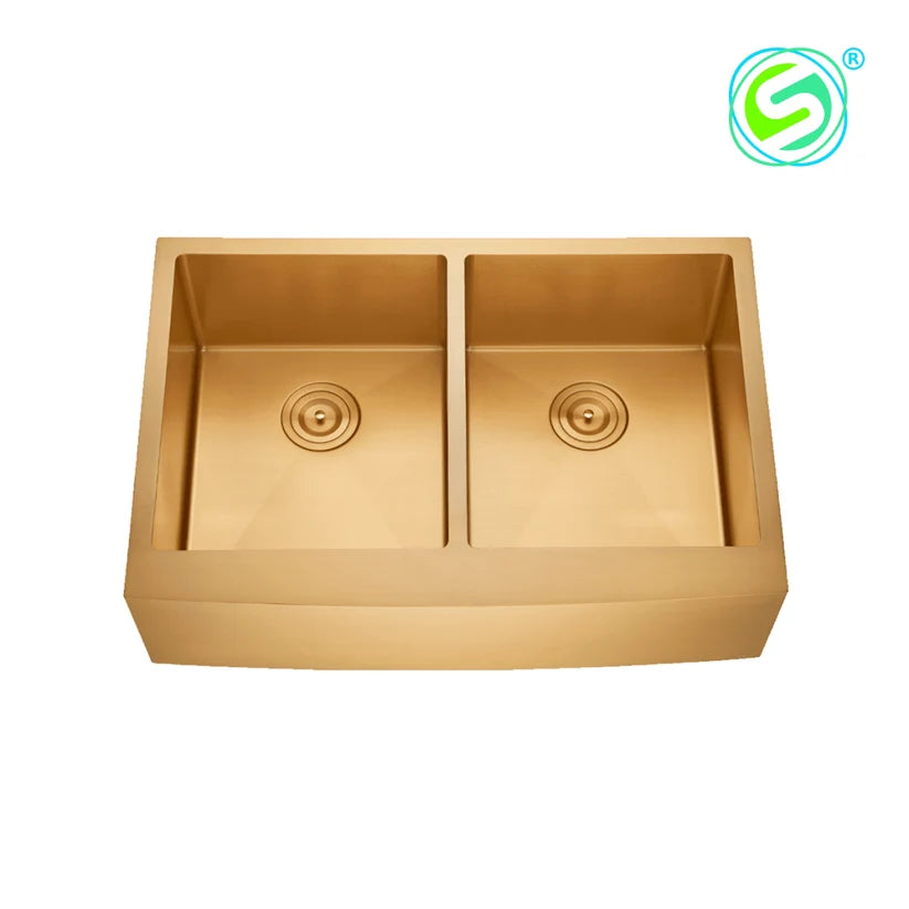 Stainless Steel Double Bowl Farmhouse Apron Sink (32-7/8'' x  22-1/4 x 10'')