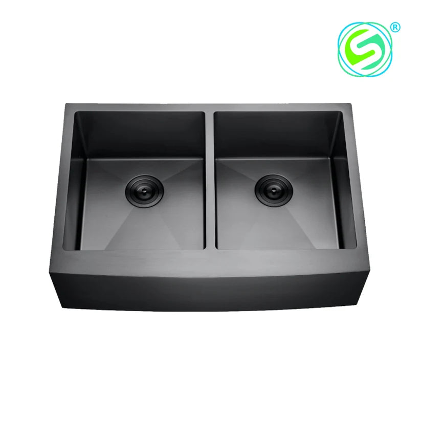 Stainless Steel Double Bowl Farmhouse Apron Sink (32-7/8'' x  22-1/4 x 10'')