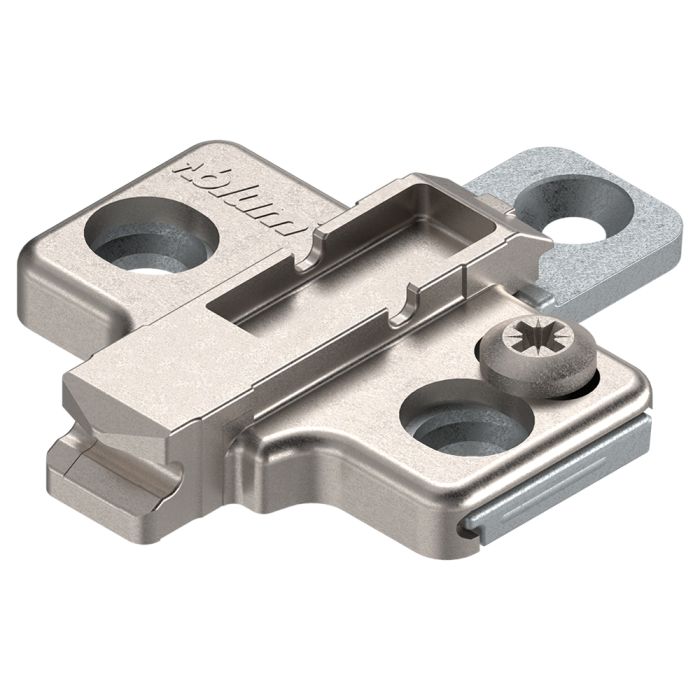 0mm - Blum Frameless, Wood/System Screw, Clip Mounting Plate
