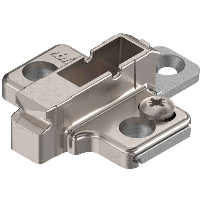 6mm - Blum Frameless, Wood/System Screw, Clip Mounting Plate