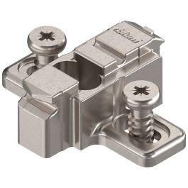 9mm - Clip Wing Mounting Plate, Nickel-Plated, with Pre-Mounted System Screws