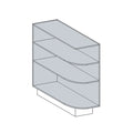 GS Base End Shelf - 9″W x 34 1/2″H x 24″D, Left Installation