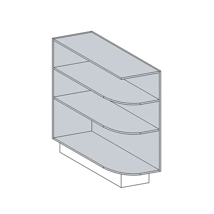 GS Base End Shelf - 9″W x 34 1/2″H x 24″D, Left Installation