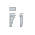 Corbel - 3 7/8″W x 10 7/8″H x 3 1/2″D