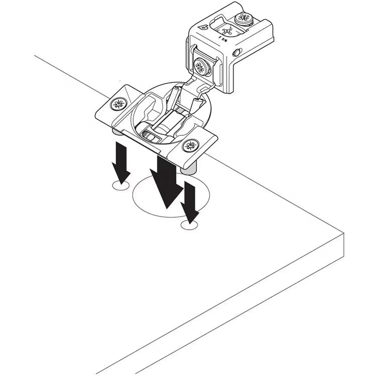 1-1/2'' Overlay DOWELLED, Compact, 39C 110°, Soft-Closing