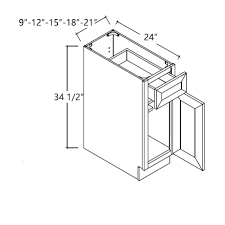 Base 12 single door and Drawer