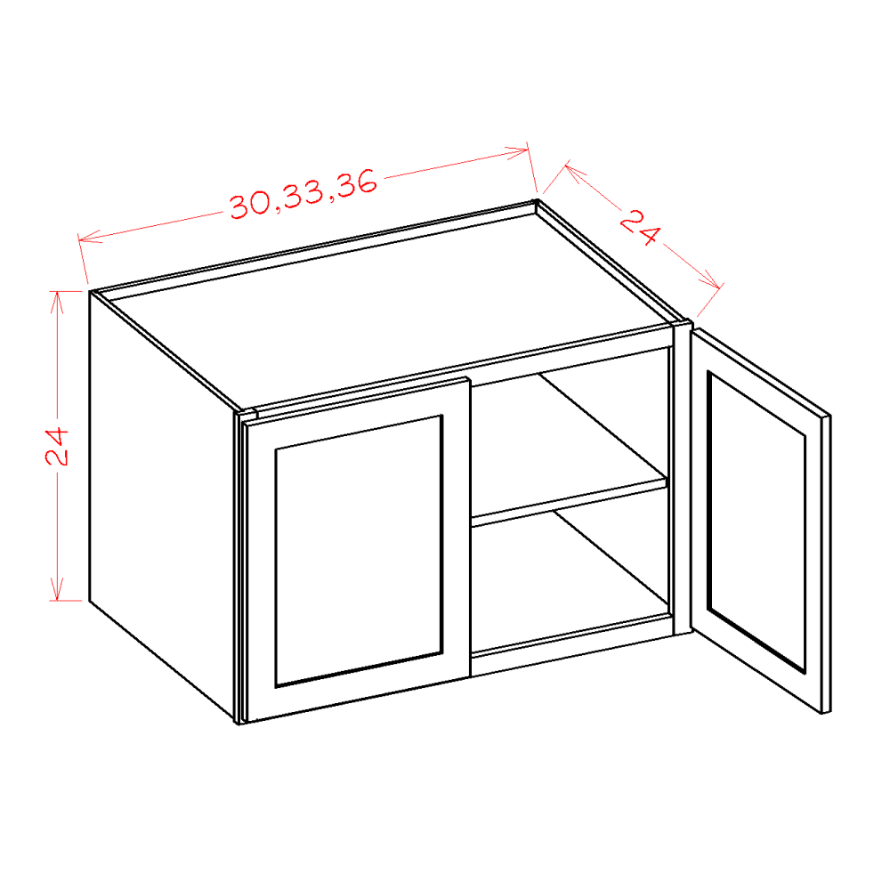 Wall Cabinet - 30''W x 18''H x 24''D