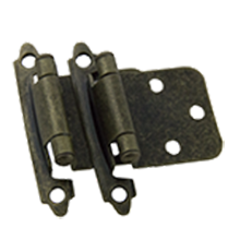 Self Closing Oil Brushed Bronzed Flush Hinge RETAIL Pack with Screws and Pads