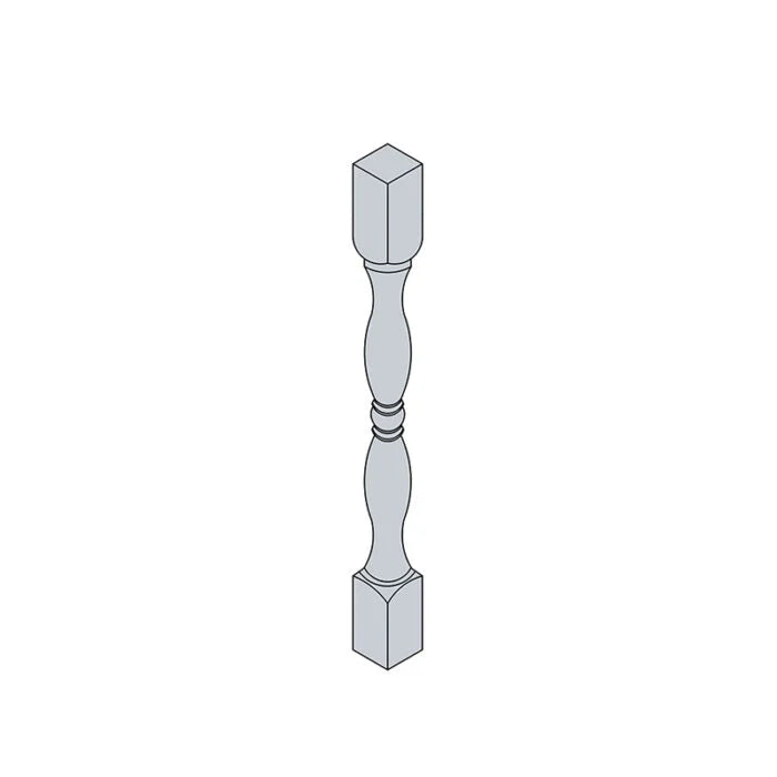 Split Turned Post - 3″W x 34 1/2″H x 3″