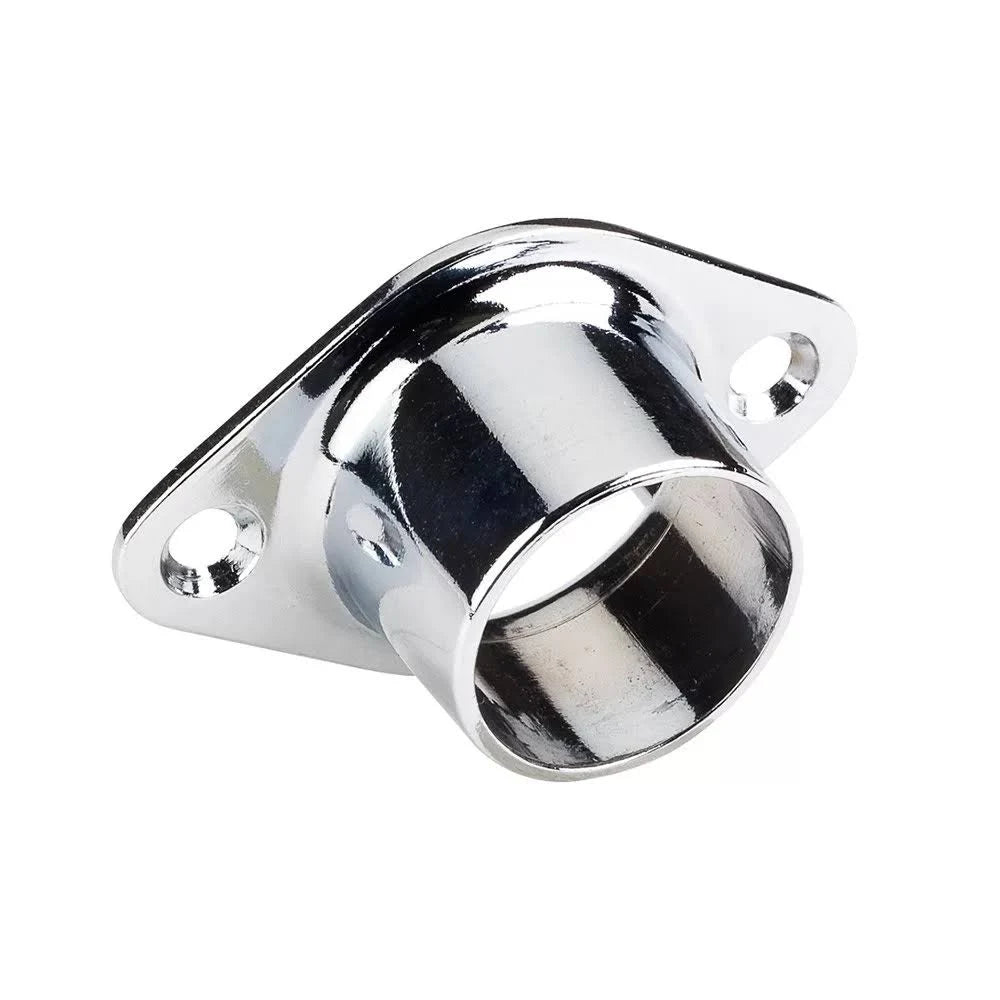 Closet Rod 1-1/16 Round Socket Closed Chrome Plated W/Screws