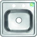 Top-Mount Stainless Steel Sink (15''x15'')