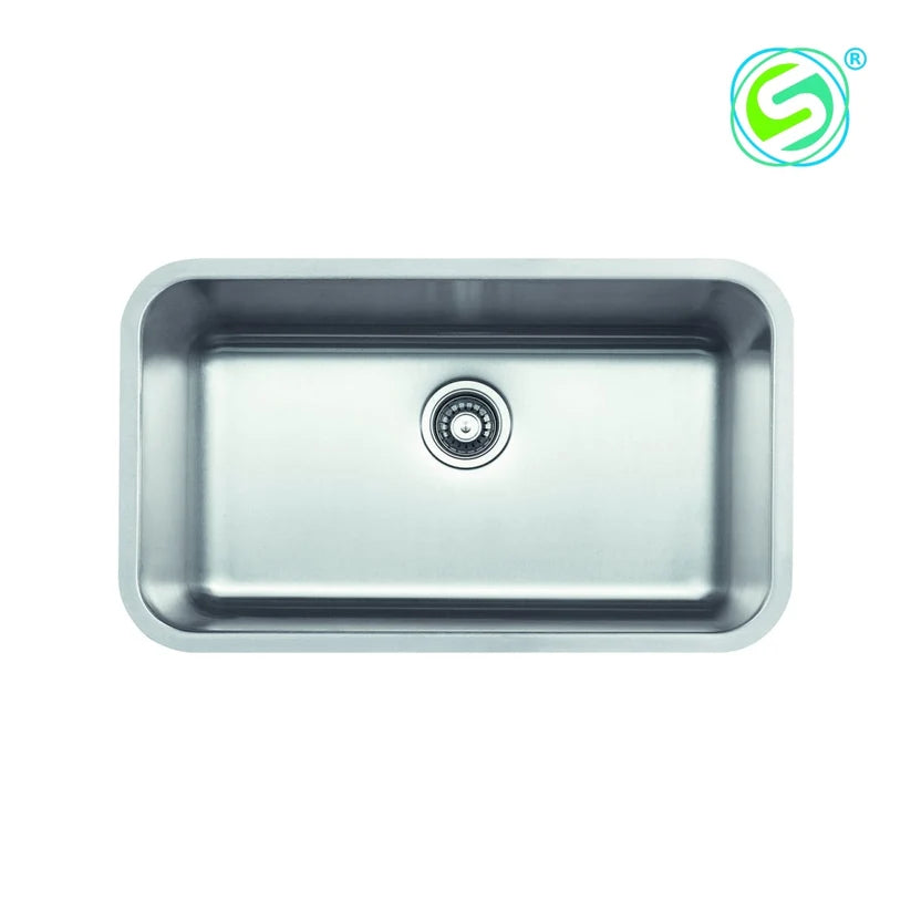 Under-Mount Stainless Steel Sink (29 7/8'' x 18 1/16'' x 9'')