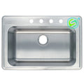 Top-Mount Stainless Steel Sink (33''x 22''x 9'')